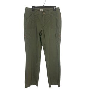 Dockers Cargo Pants Favorite Fit Ladies Size 12 Army Green